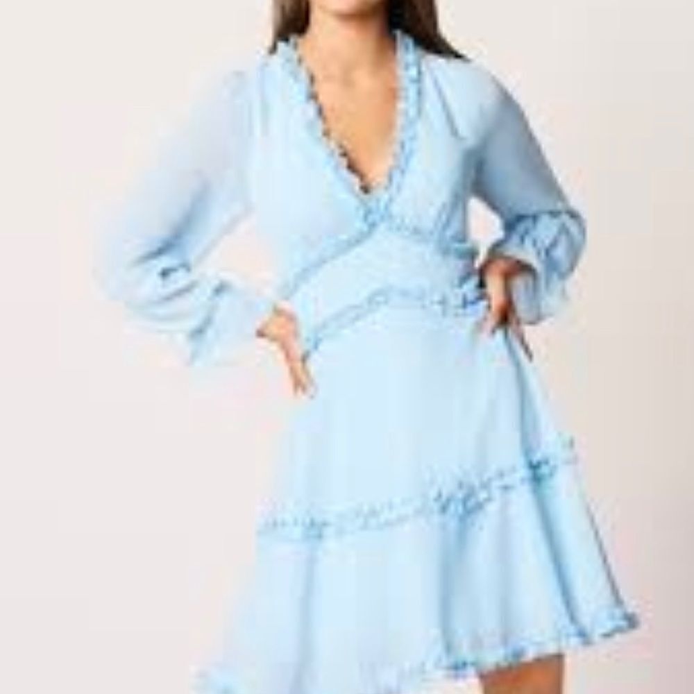 ❤️B. Darlin Ruffle Detail A-Line Dress